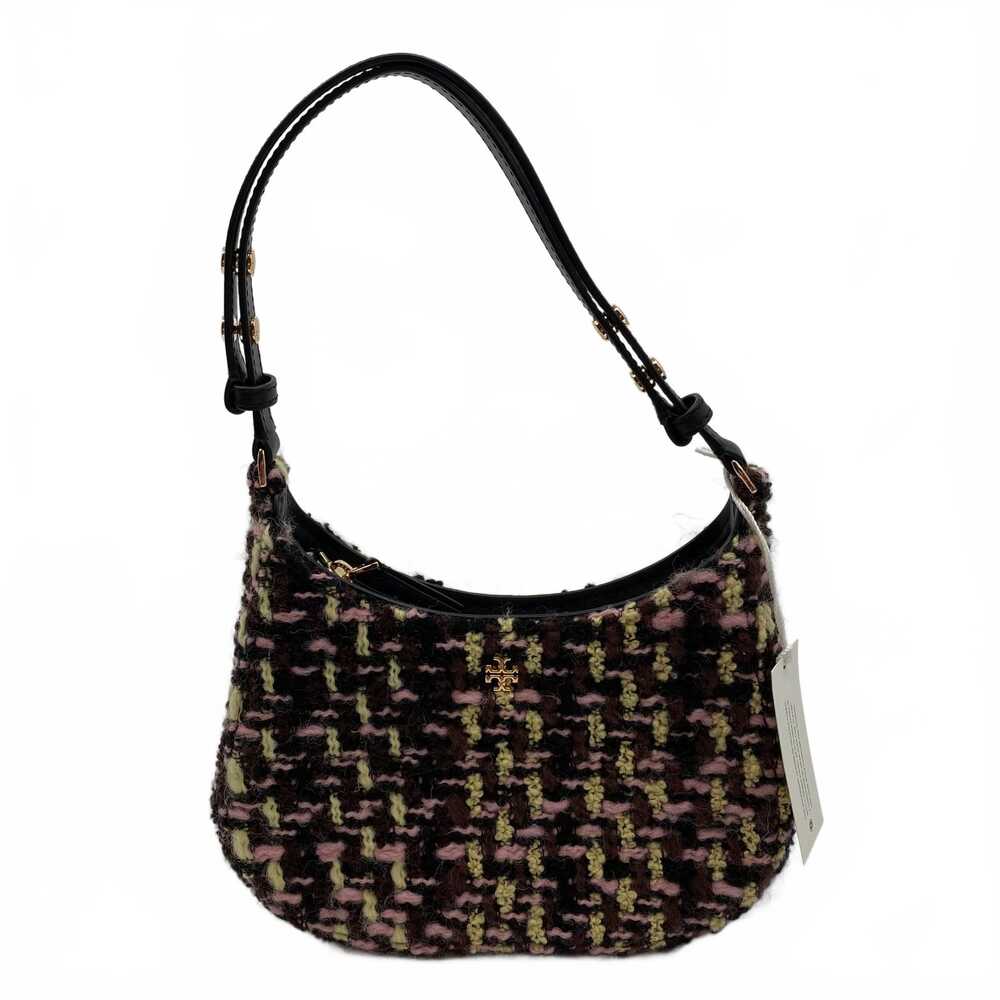 Tory Burch Brown Tweed Leather Shoulder Bag | OS Regular